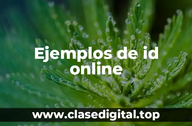 Ejemplos de id online