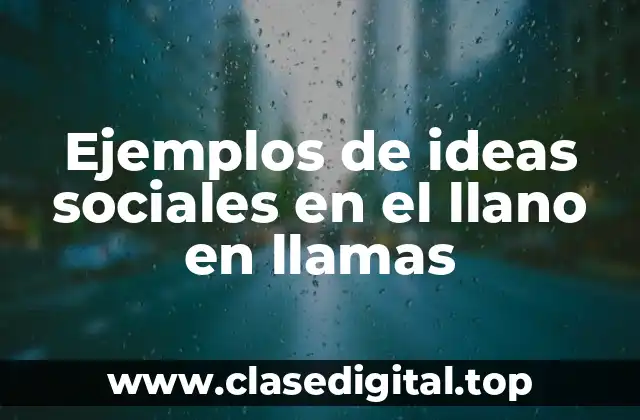 Ejemplos de ideas sociales en el llano en llamas