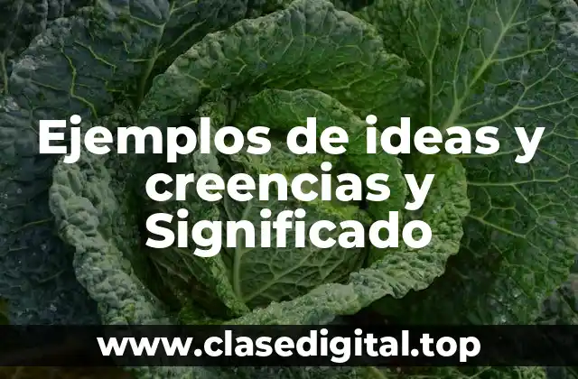 Ejemplos de ideas y creencias y Significado