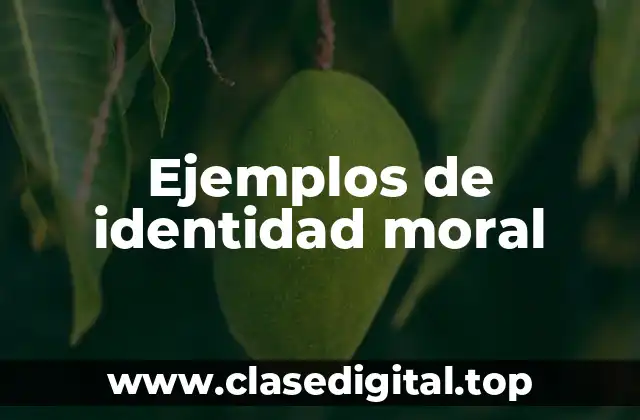 Ejemplos de identidad moral