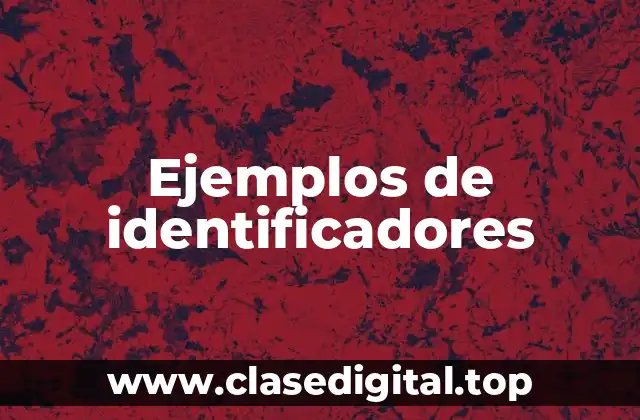 Ejemplos de identificadores