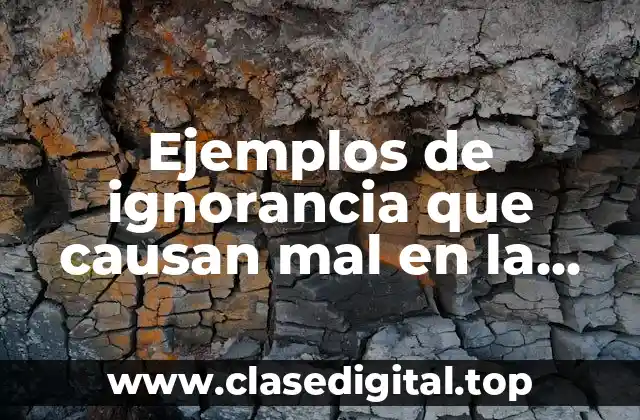 Ejemplos de ignorancia que causan mal en la vida cotidiana