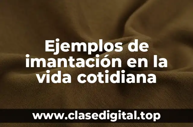 Ejemplos de imantación en la vida cotidiana