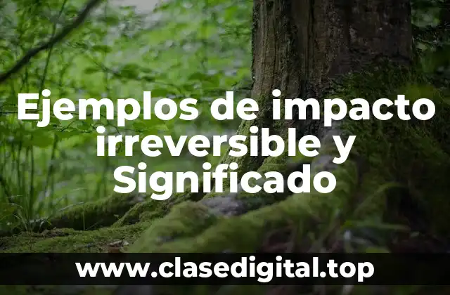 Ejemplos de impacto irreversible