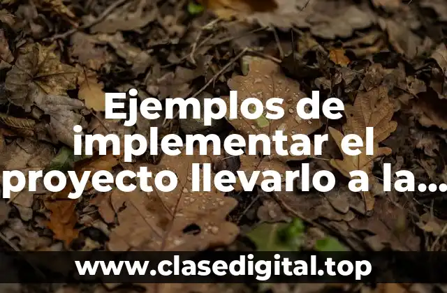 Ejemplos de implementar un proyecto