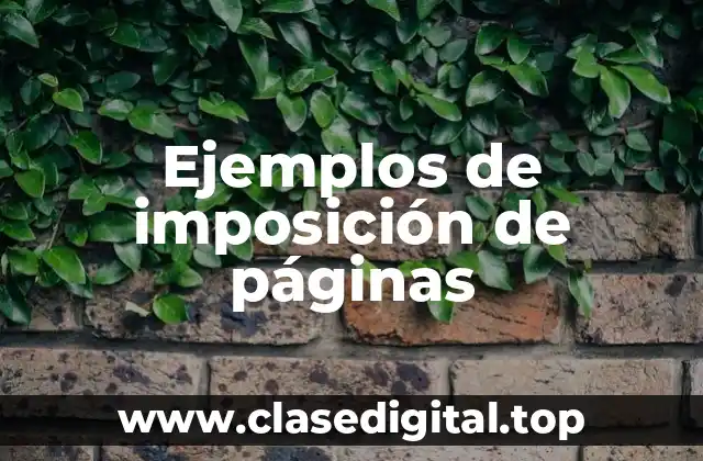 Ejemplos de imposición de páginas