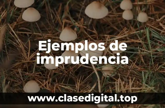 Ejemplos de imprudencia