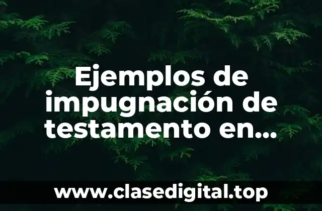 Ejemplos de impugnación de testamento en México
