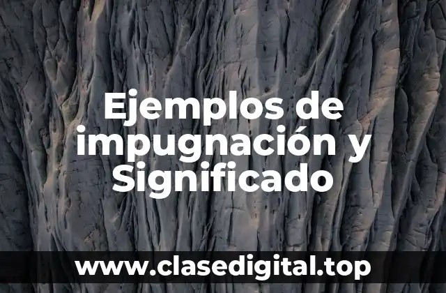 Ejemplos de impugnación