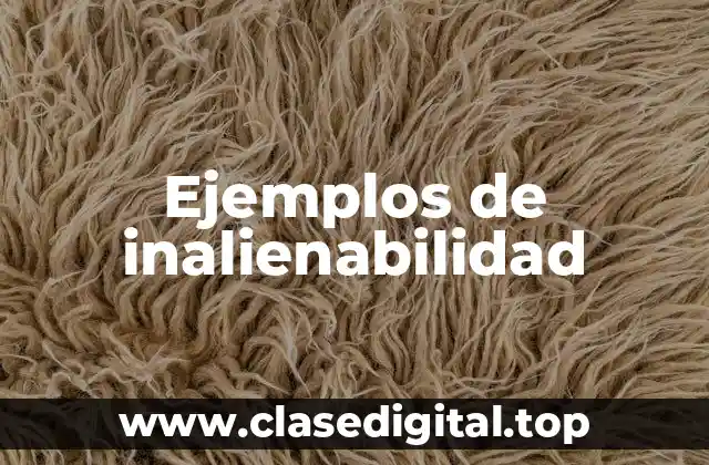 Ejemplos de inalienabilidad