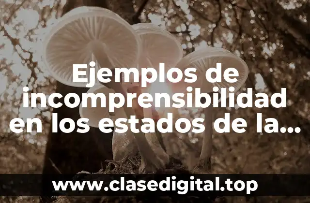 Ejemplos de incomprensibilidad en los estados de la materia