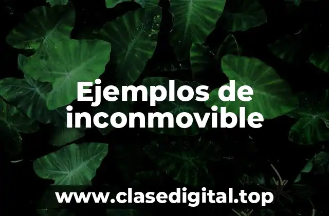 Ejemplos de inconmovible