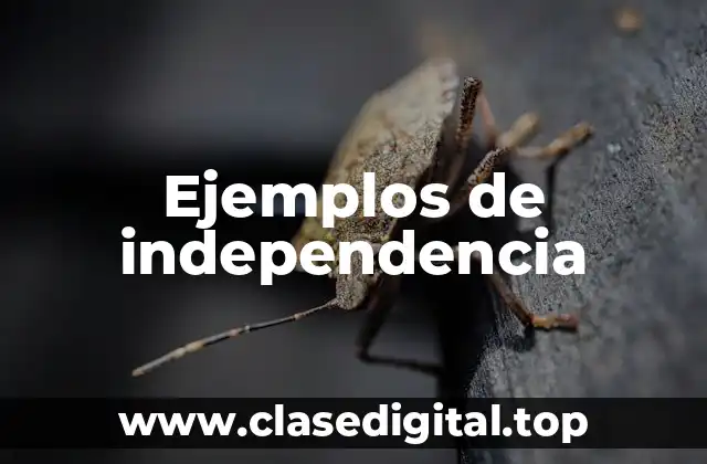 Ejemplos de independencia