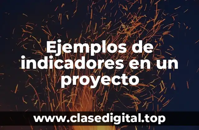 Ejemplos de indicadores en un proyecto