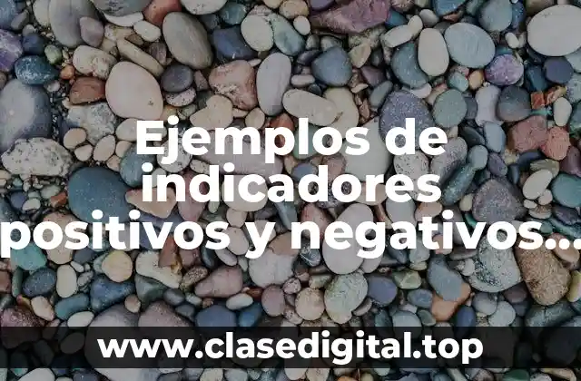 Ejemplos de indicadores positivos y negativos de gestión ambiental