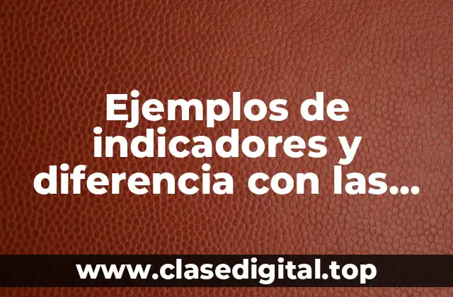 Ejemplos de indicadores y diferencia con las dimensiones ambientales