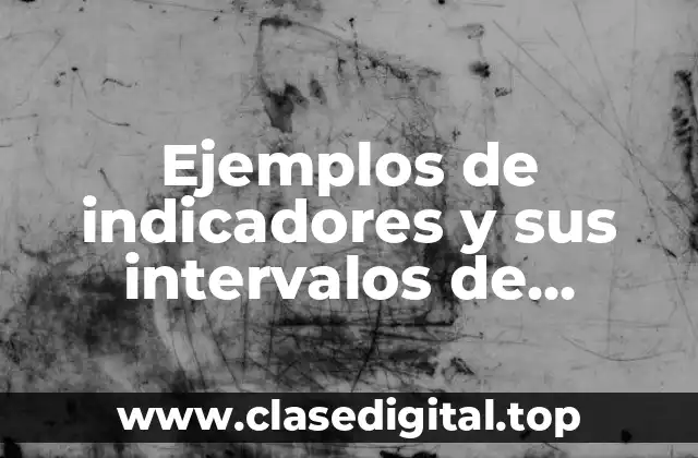 Ejemplos de indicadores y sus intervalos de variación de pH