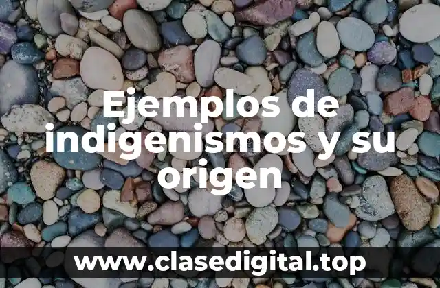 Ejemplos de indigenismos y su origen