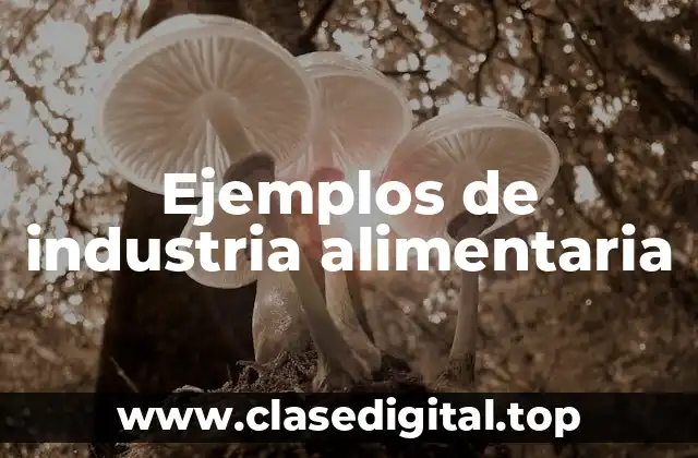 Ejemplos de industria alimentaria