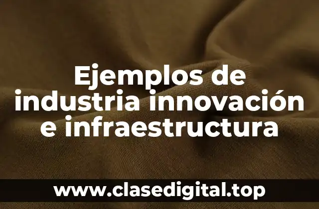 Ejemplos de industria innovación e infraestructura