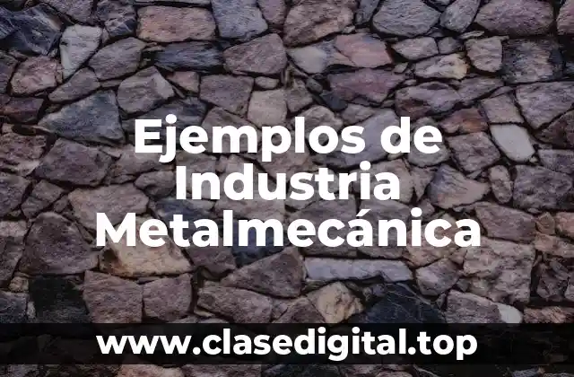 Ejemplos de Industria Metalmecánica