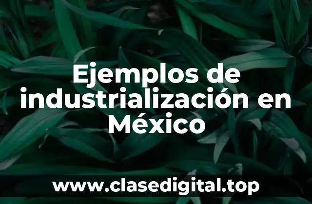 Ejemplos de industrialización en México