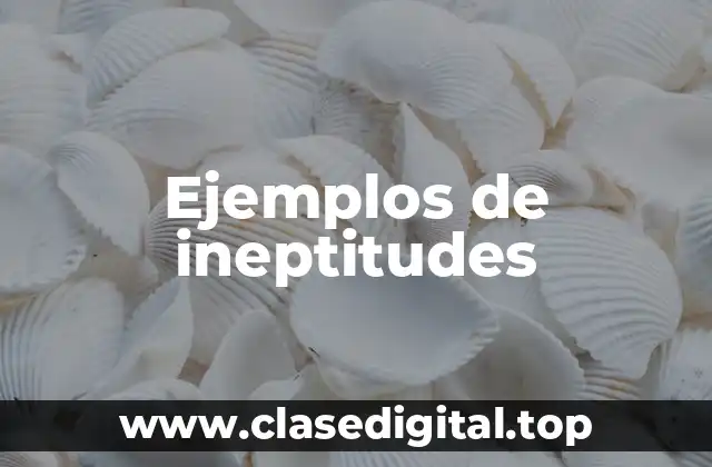 Ejemplos de ineptitudes