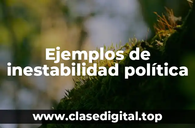 Ejemplos de inestabilidad política