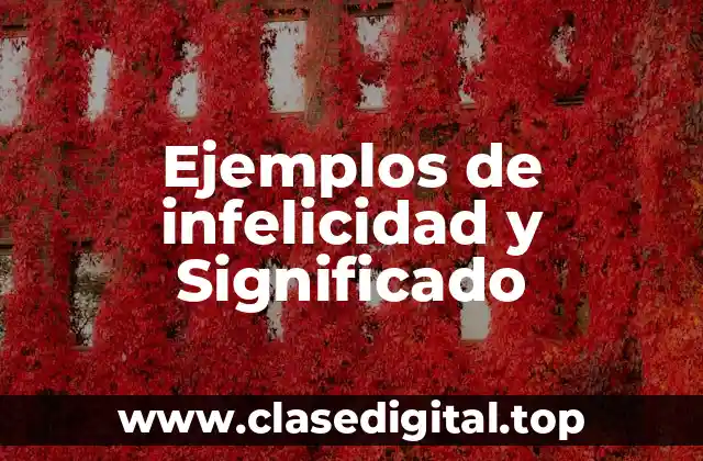 Ejemplos de infelicidad
