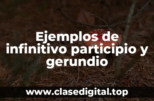 Ejemplos de infinitivo participio y gerundio
