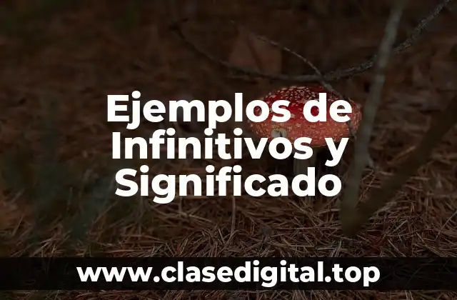 Ejemplos de Infinitivos y Significado