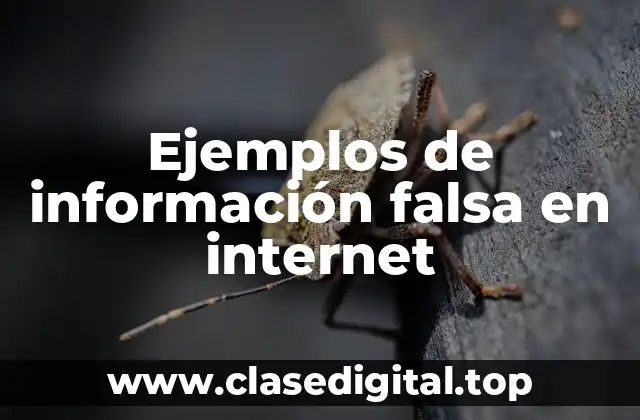 Ejemplos de información falsa en internet