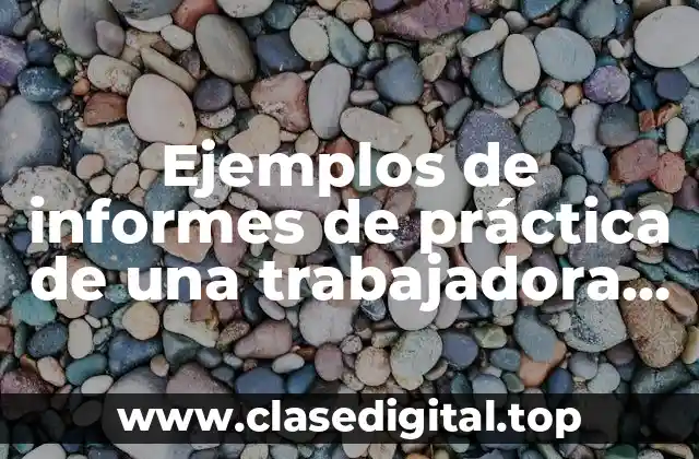 Ejemplos de informes de práctica de una trabajadora de biblioteca