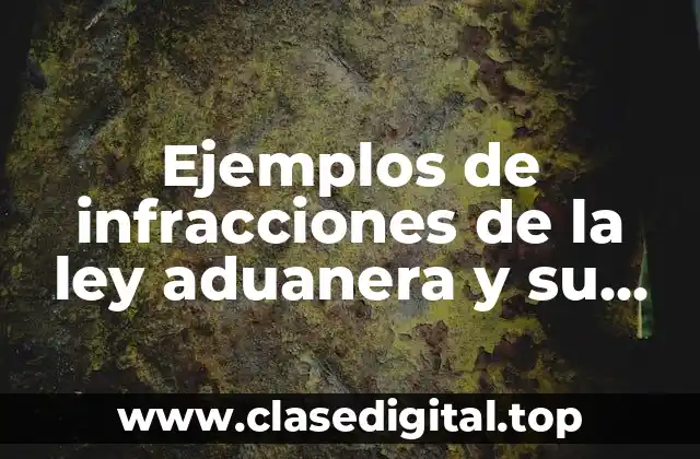 Ejemplos de infracciones de la ley aduanera y su sanción