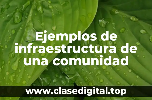 Ejemplos de infraestructura de una comunidad