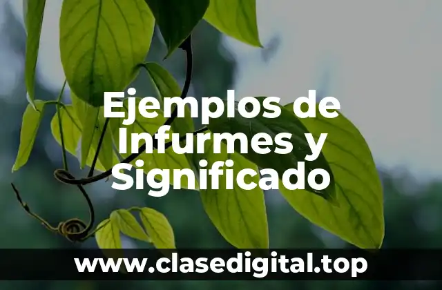 Ejemplos de Infurmes y Significado