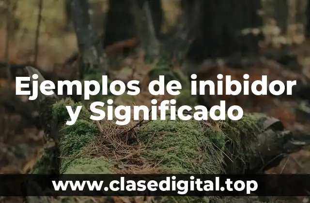 Ejemplos de inibidor y Significado