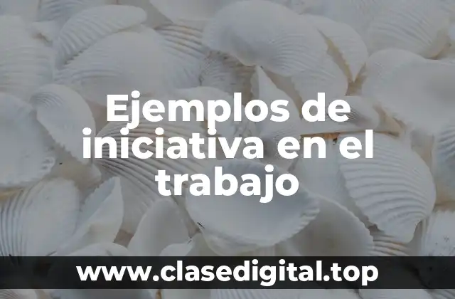 Ejemplos de iniciativa en el trabajo