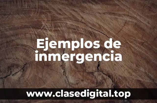 Ejemplos de inmergencia