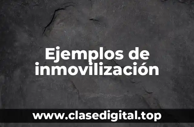 Ejemplos de inmovilización