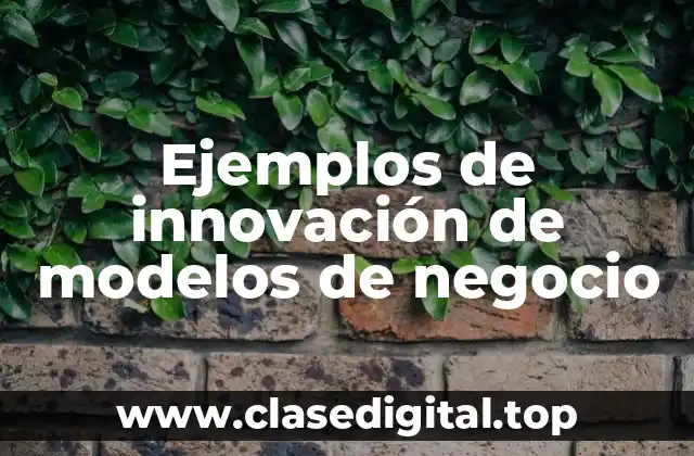 Ejemplos de innovación de modelos de negocio