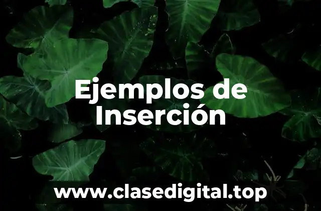 Ejemplos de Inserción