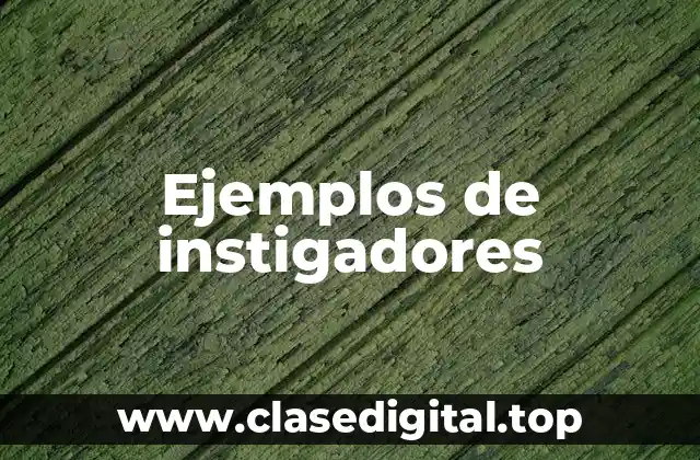 Ejemplos de instigadores