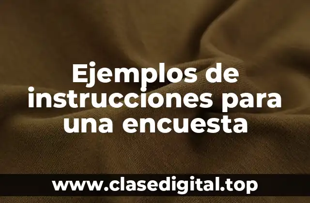 Ejemplos de instrucciones para una encuesta