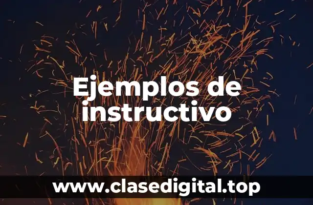 Ejemplos de instructivo