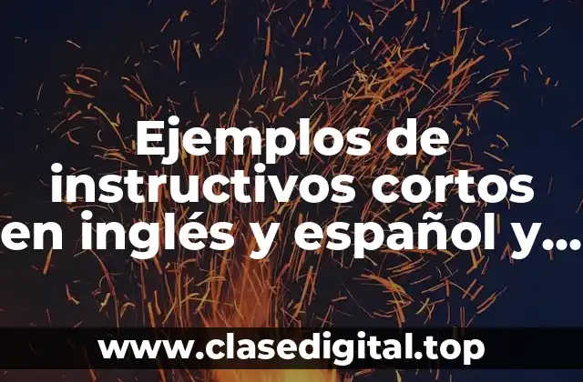 Ejemplos de instructivos cortos