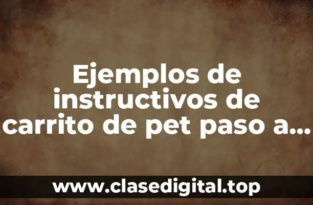 Ejemplos de instructivos de carrito de pet paso a paso