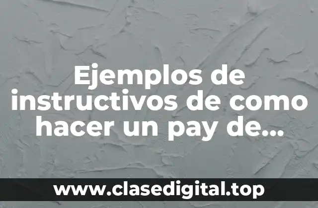 Ejemplos de instructivos de como hacer un pay de limón y Significado