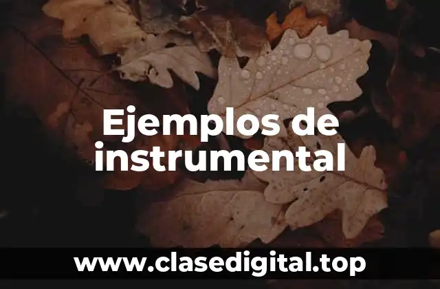Ejemplos de instrumental