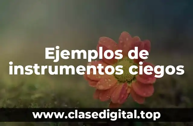 Ejemplos de instrumentos ciegos